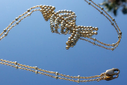 The Gold Filled + Sterling Silver Fishbone Necklace