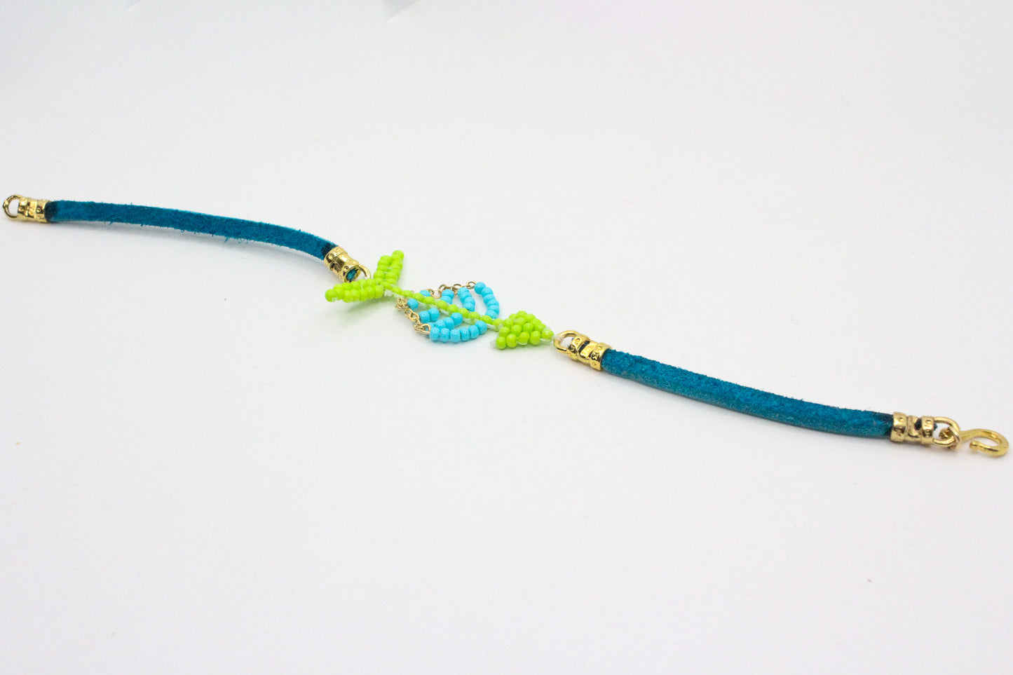 Neon Leather Fish Bracelet