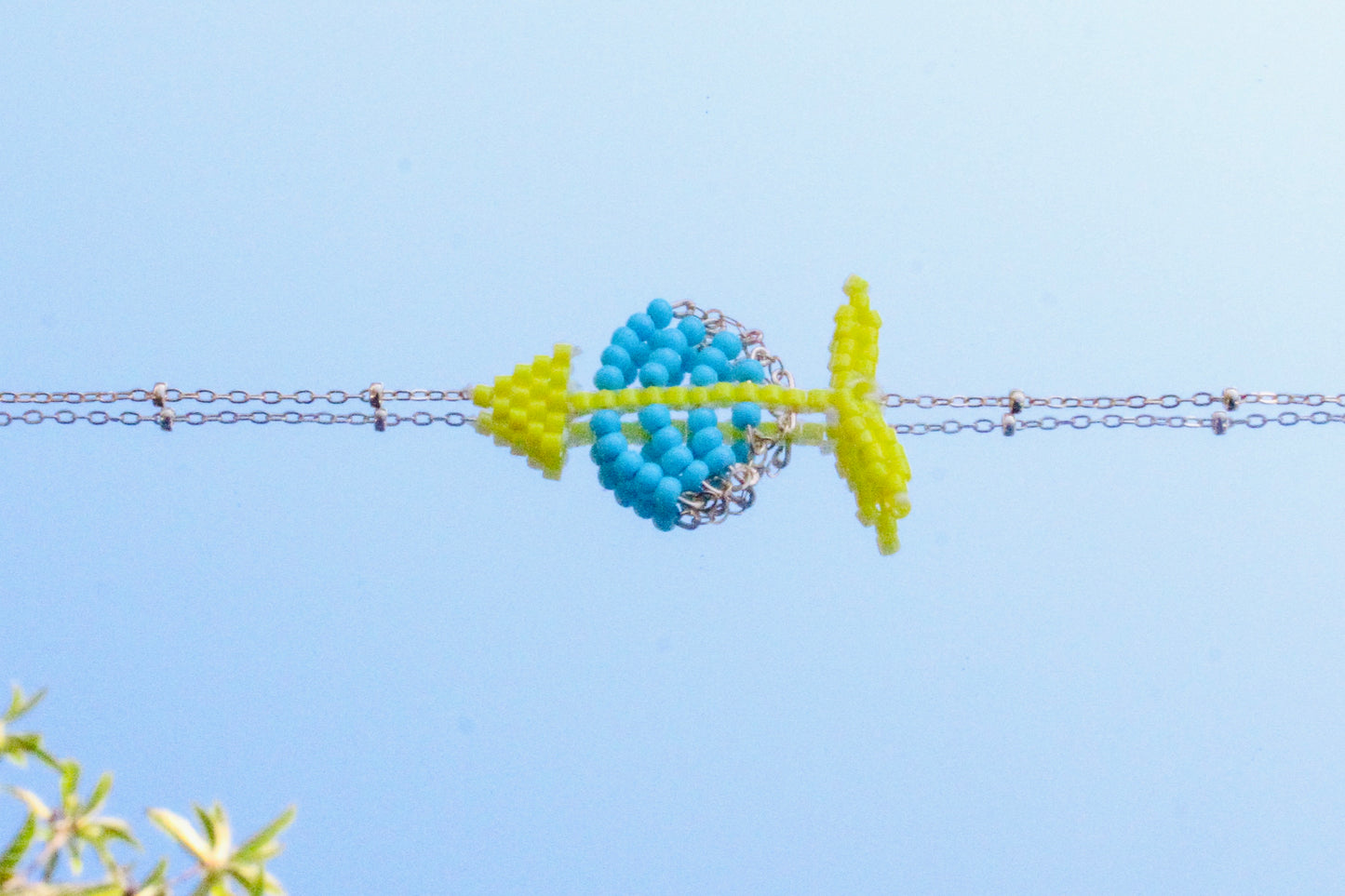 Yellow and Blue Tetra Necklace