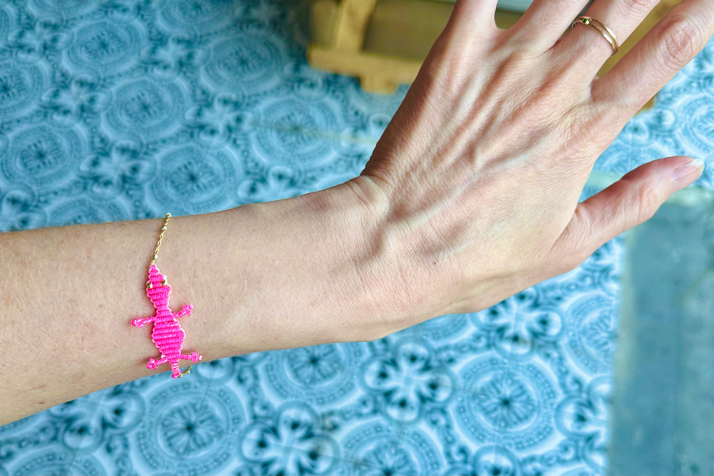 The Hot Pink Gecko Bracelet