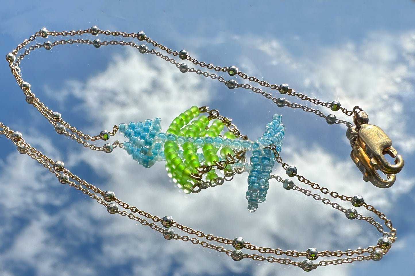 The Turquoise and Neon Green Tetra Choker