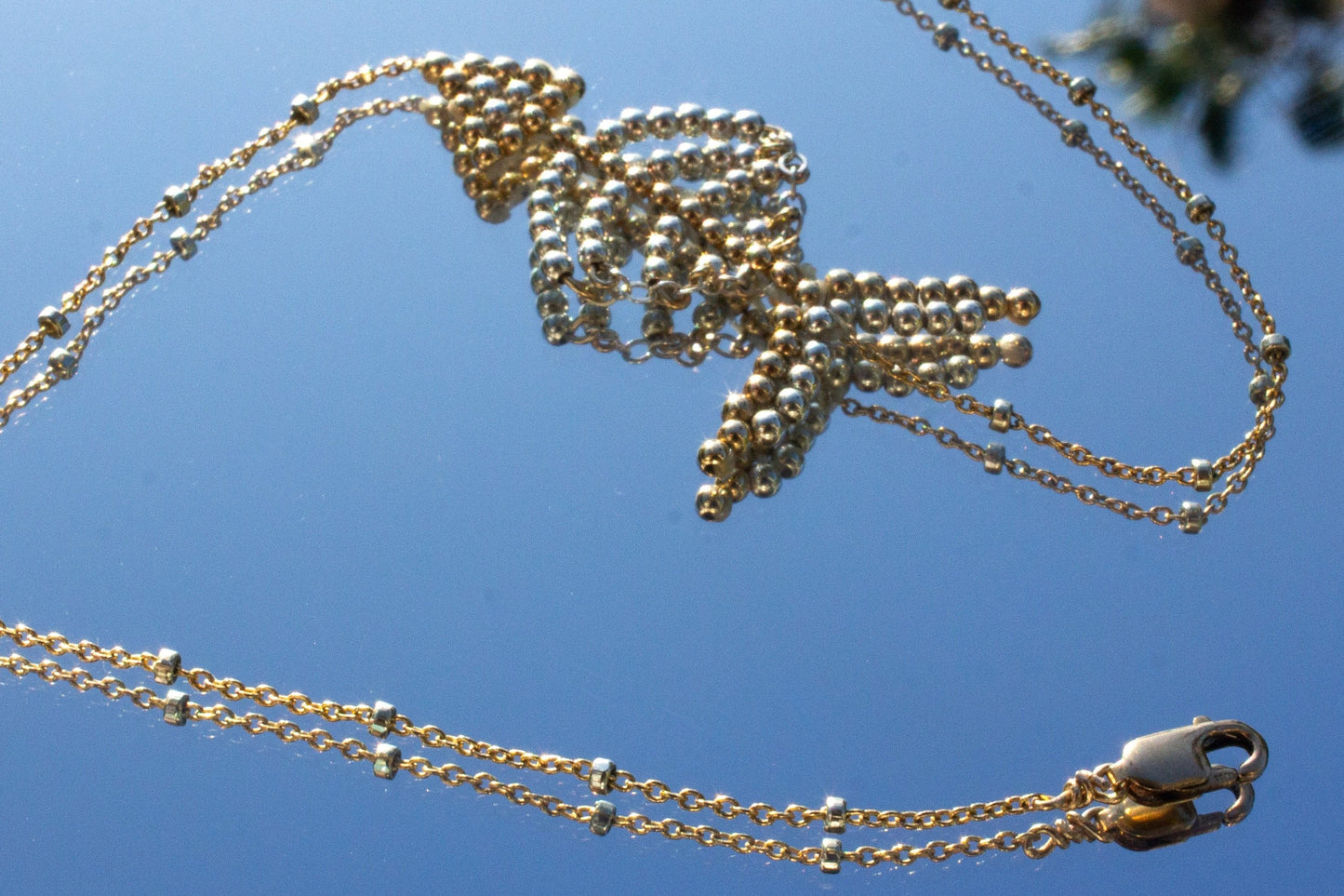 Gold + Silver Fishbones Necklace