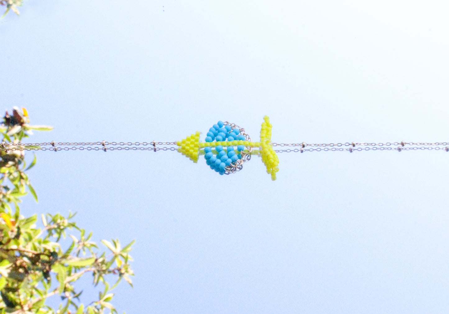 Yellow and Blue Tetra Necklace